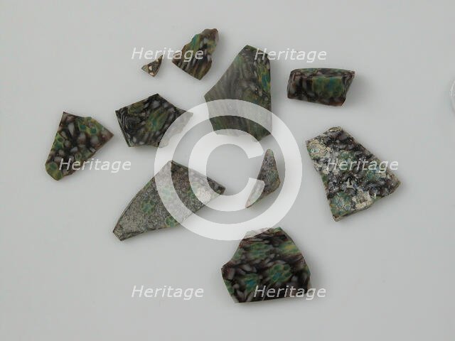 Glass Fragments from a Vessel, Coptic, 4th-early 5th century. Creator: Unknown.