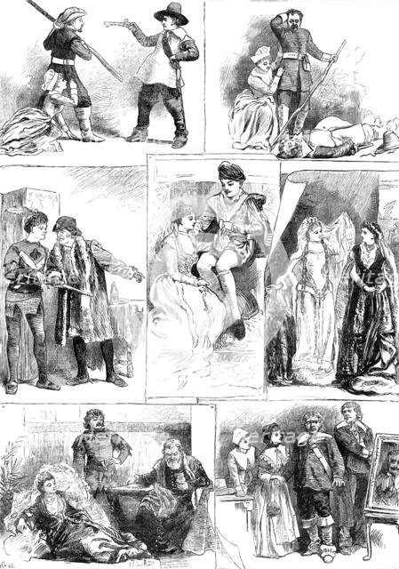 Tableaux Vivants, from Sir Walter Scott's novels, at Cromwell House, South Kensington, 1880. Creator: Joseph Swain.