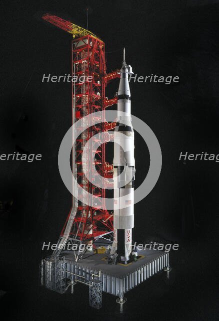 Model, Rocket, Saturn V, 1975. Creator: David P. Gianakos.