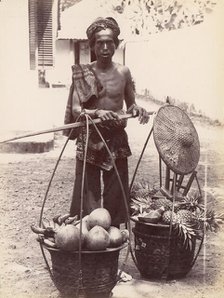 Fruit Seller, Batavia, 1860s-70s. Creator: Unknown.