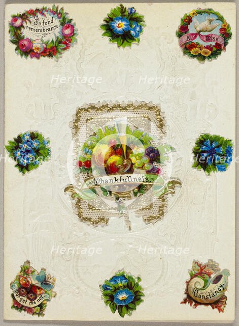 Thankfullness (valentine), 1860/70. Creator: John Windsor.
