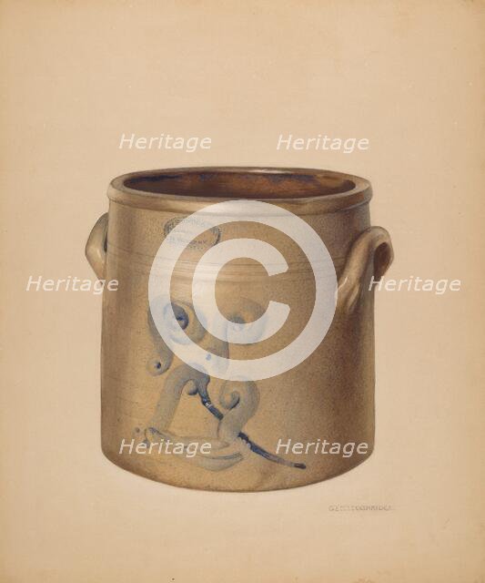 Crock, c. 1937/1938. Creator: George Loughridge.