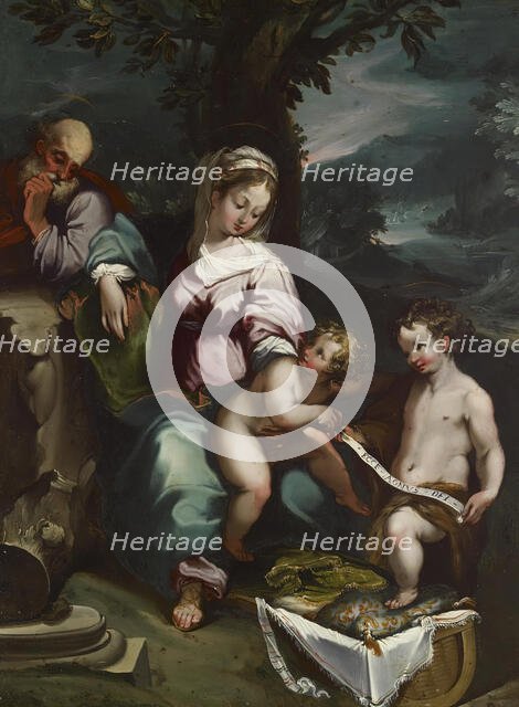 The Holy Family with the Infant St. John, 1580-1585. Creator: Francesco Vanni.