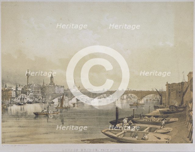 London Bridge, 1852. Artist: William Simpson