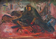 Boar Hunt, 1940. Creator: Arnold Peter Weisz-Kubincan.