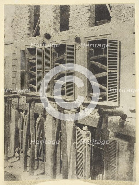 Vieille Maison en Restauration, 1842/50, printed 1965. Creator: Hippolyte Bayard.