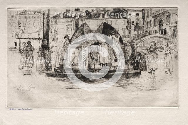 Etchings of Venice: Pozzo San Vio, 1882. Creator: Otto H. Bacher (American, 1856-1909).