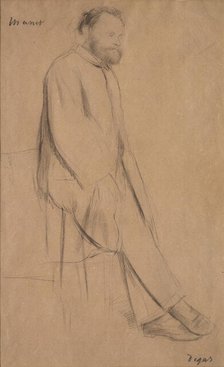 Portrait of the artist Édouard Manet (1832-1883), ca 1867. Creator: Degas, Edgar (1834-1917).