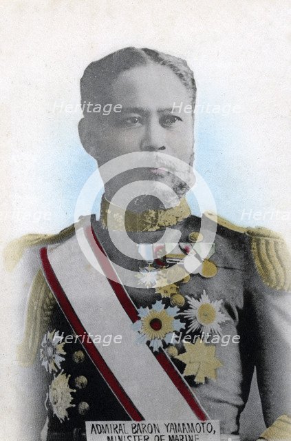 Admiral Yamamoto, Japanese Minister of the Navy, c1904-1905. Artist: Unknown