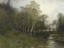 Spring Landscape. Motif from Tullinge in Södermanland, 1879. Creator: Oscar Torna.