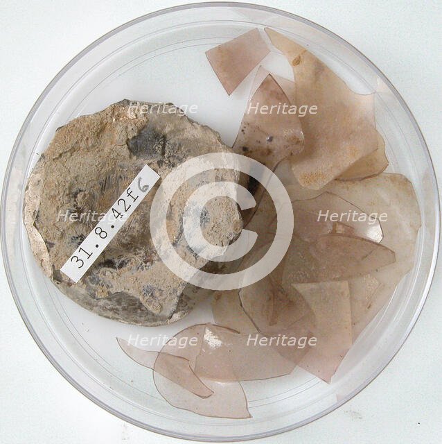 Glass Fragments, Coptic, 4th century. Creator: Unknown.