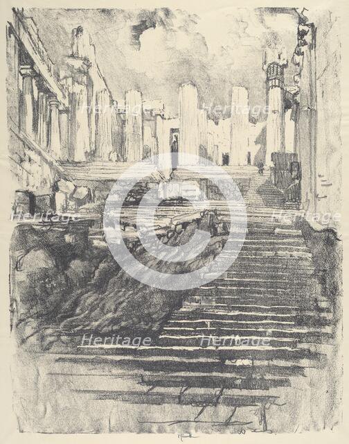 The Way up to the Acropolis, 1913. Creator: Joseph Pennell.