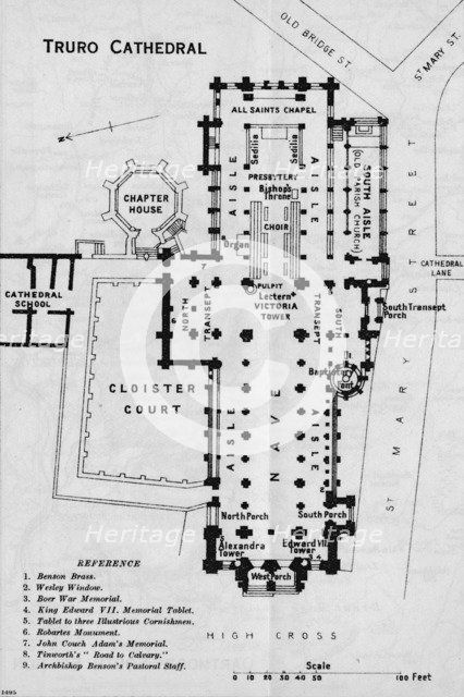 'Truro Cathedral', c20th Century. Artist: John Bartholomew.