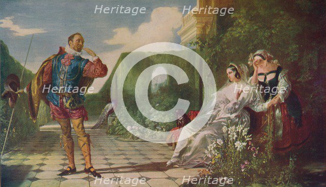 'Scene from ‘Twelfth Night’ (‘Malvolio and the Countess’)', c1840, (c1915). Artist: Daniel Maclise.