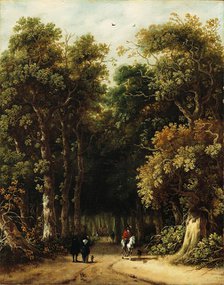 Landscape with Carriage, between 1665 and 1670. Creator: Roelof van Vries.