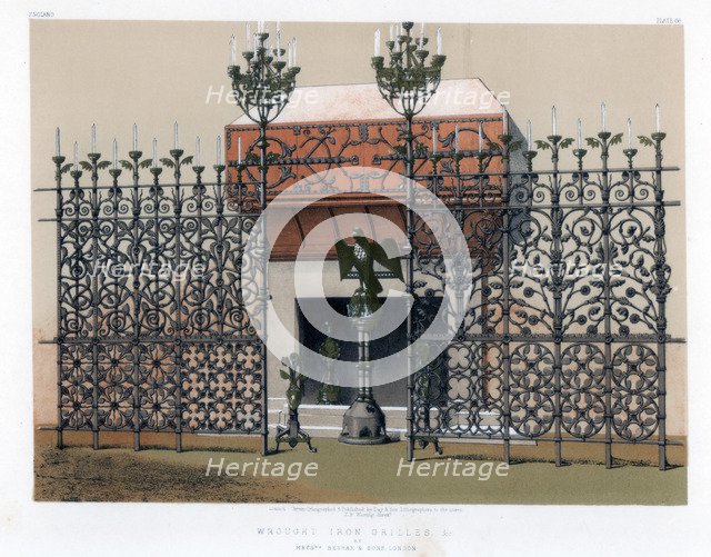 'Wrought Iron Grilles', 19th century.Artist: John Burley Waring