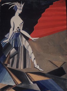 Salomé. Costume design for the play Salomé by O. Wilde, 1917. Artist: Exter, Alexandra Alexandrovna (1882-1949)