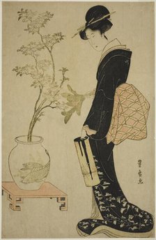 Viewing Ikebana, c.1802. Creator: Utagawa Toyohiro.