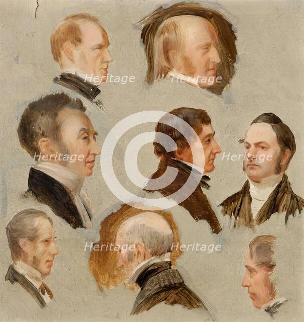 Heads of Aberdeen Personalities, 1850-1870. Creator: James William Giles.