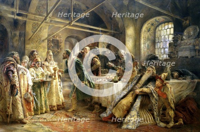 'The Kiss Ceremony', 1895.  Artist: Konstantin Makovsky