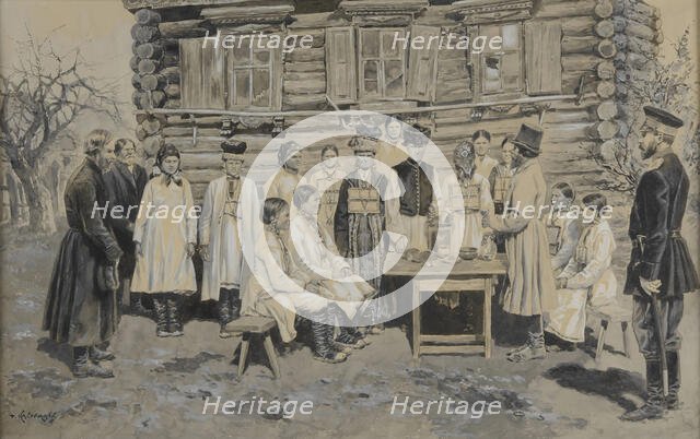 Russian Wedding, 19th century. Creator: Kaufmann, D. (active End of the 19th cen.).