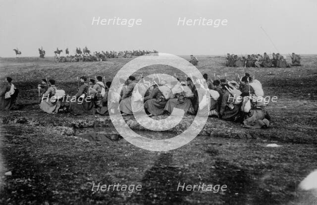 Troops deployed at Kartal Teji facing Adrianople, 1912. Creator: Bain News Service.