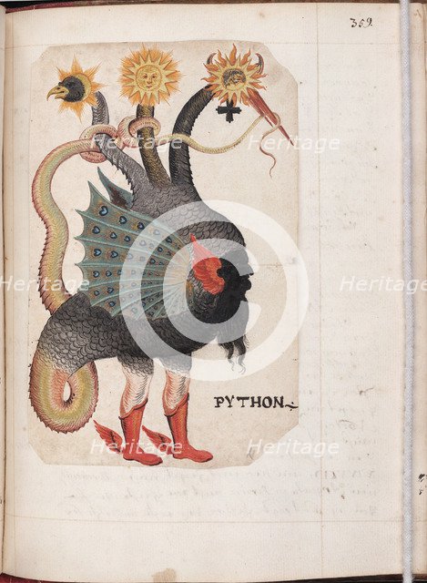 Python (from: Alchemical and Rosicrucian Compendium), ca 1760. Artist: German master  