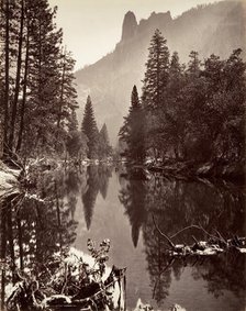 Mirror View of Sentinel Rock, Yosemite, ca. 1872, printed ca. 1876. Creator: Attributed to Carleton E. Watkins.