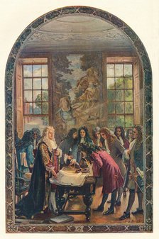The founding of the Bank of England, 1694 (1905).  Artist: Unknown.