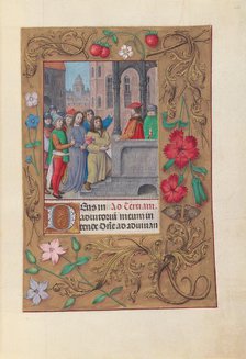 Hours of Queen Isabella the Catholic, Queen of Spain: Fol. 63r, Christ before Pilate, c. 1500. Creator: Master of the First Prayerbook of Maximillian (Flemish, c. 1444-1519); Associates, and.