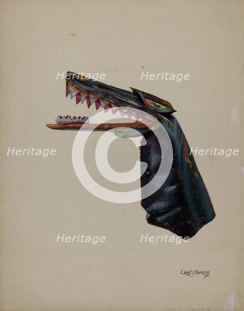 Hand Puppet - Snapdragon, c. 1936. Creator: Chris Makrenos.