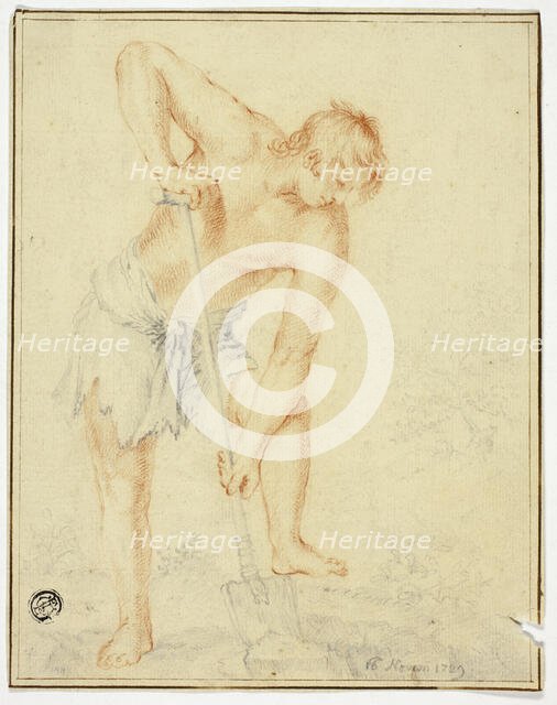 Man with Spade, n.d. Creator: Unknown.