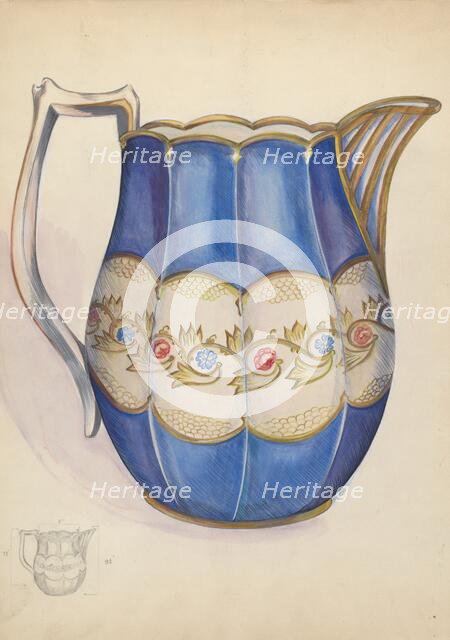Pitcher, c. 1937. Creator: Ella Josephine Sterling.