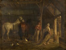 Stable Interior, 1865. Creator: Jean Louis Van Kuyck.