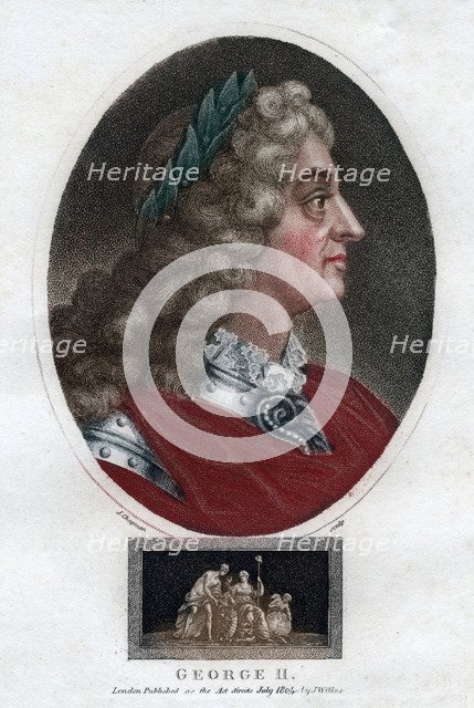 George II of Great Britain, (1804).Artist: J Chapman