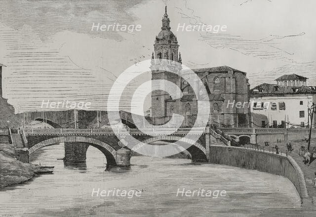 San Antón bridge, Bilbao, Spain, 1878.  Creator: Andrés Ovejero.