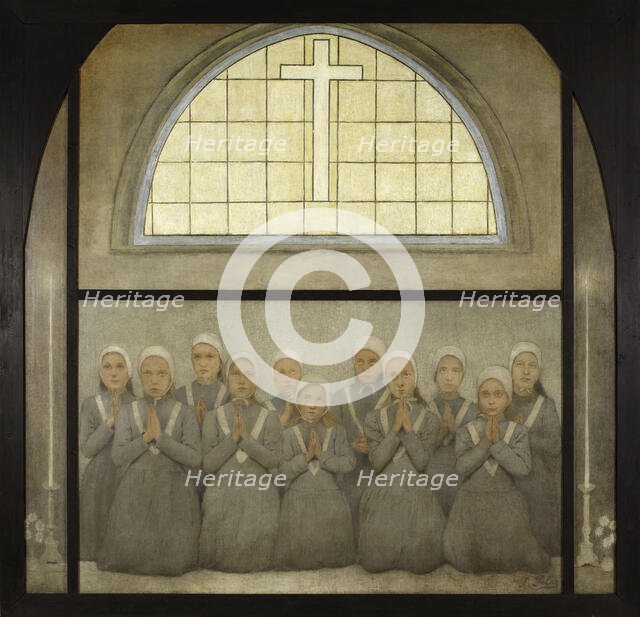 La chapelle : Les orphelines, c.1901. Creator: Fernand Pelez.