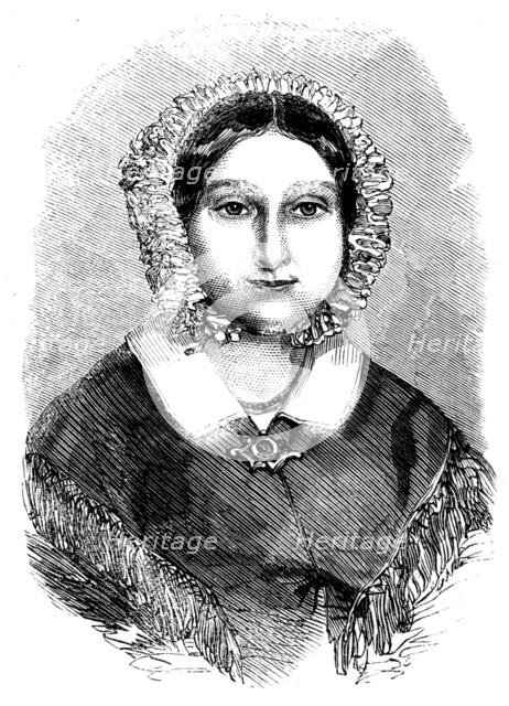The Late Madame Ida Pfeiffer - from a painting, 1858. Creator: Unknown.