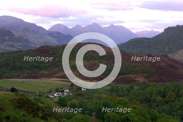 View east from Kyle of Lochalsh, Highland, Scotland.