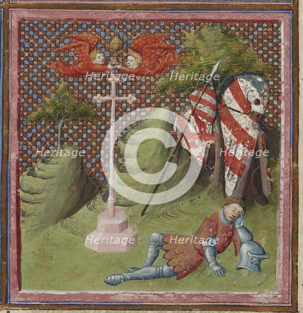 Lancelot at the Chapel of the Holy Grail, 15th century. Creator: Anonymous.