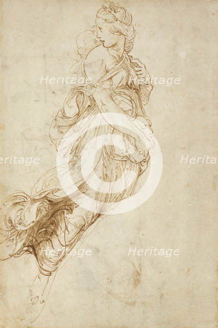 Recto: Study for the Figure of Melpomene, c1500-1520. Artist: Raphael.