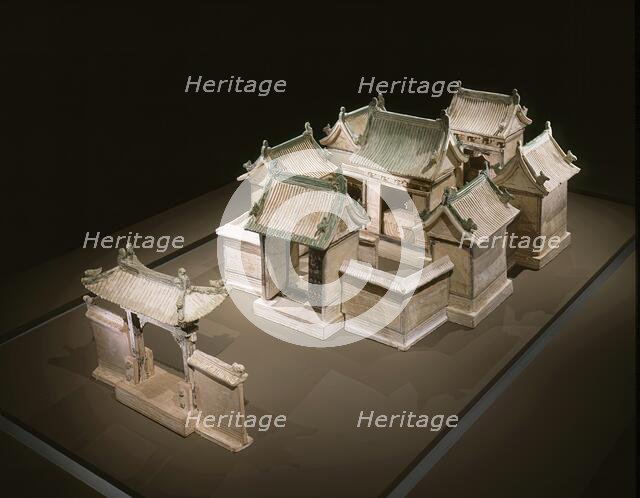 Funerary Sculpture of a Double-Courtyard Residential Compound, between c.1450 and c.1550. Creator: Unknown.