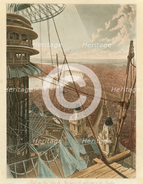 'Bird's eye view from the stair-case and the upper part of the Pavilion', the Colosseum, Rome. Artist: Unknown