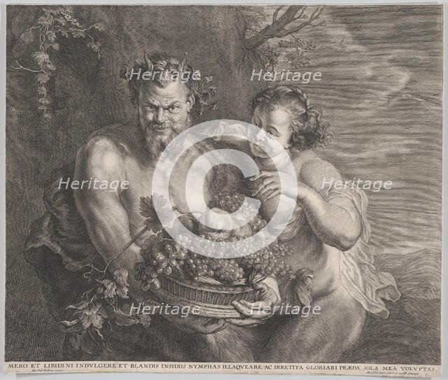 Satyr and Bacchante, ca. 1650-95. Creator: Alexander Voet.