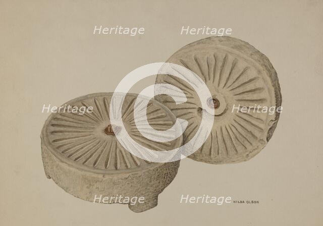 Mill Stones, 1935/1942. Creator: Hilda Olson.