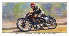 '348 C.C. Velocette (Stanley Woods)', 1938. Artist: Unknown.