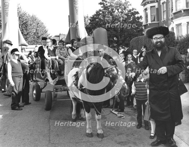 Hasidic street party, Paget Road, London, October 1989. Artist: Sidney Harris