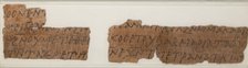 Papyrus Fragments of a Letter, Coptic, 7th century. Creator: Unknown.