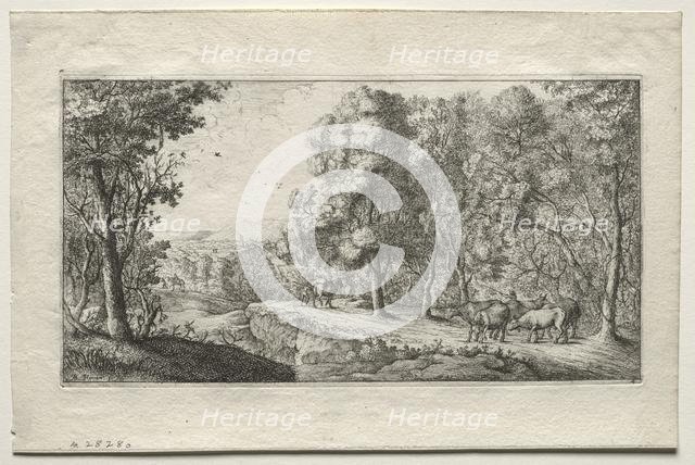 The Road at the Border of the Woods. Creator: Albert Flamen (Flemish, c. 1620-1669).