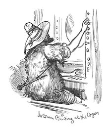 Mr. Edwin Bending at the Organ, 1883.  Creator: Unknown.